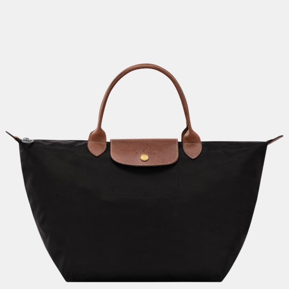 Longchamp Black and Brown Tote Bag
